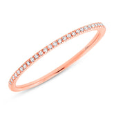 0.07ct 14k Rose Gold Diamond Lady's Band Size 2